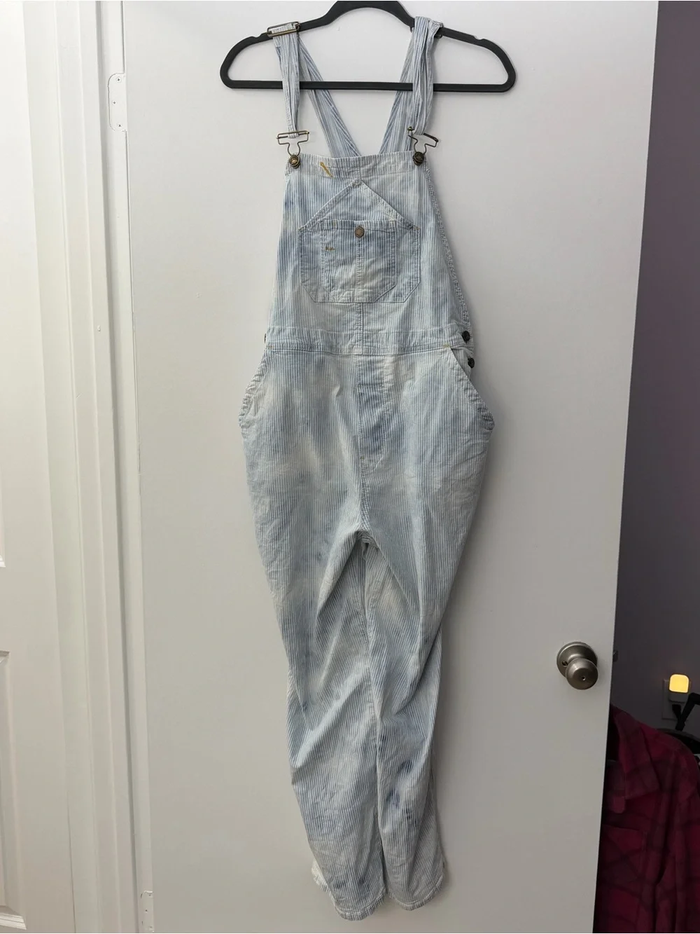 Faherty Topsail Stripe Straight Leg Overalls